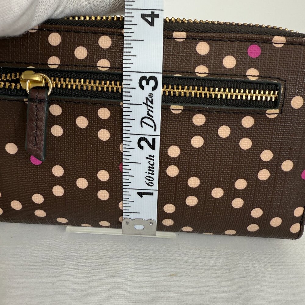 Fossil Envelope Wristlet Brown With Dots - image 4